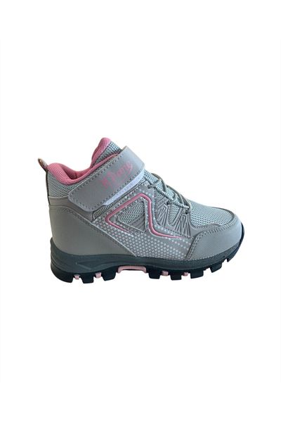 M.P. Μ.Π. 232-3131 Ft Παιδικές γκρι μπότες Velcro