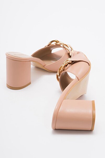 Ccway Women's Buckle Slippers NUDE SKIN