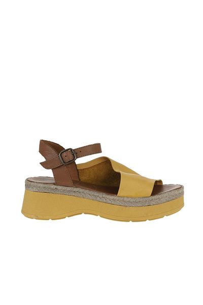 Bueno Shoes Pantofi de damă din piele cu toc pană - galben maro 01wy8201