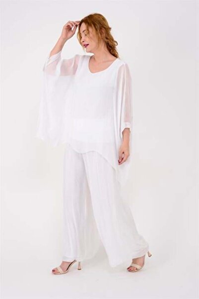 Hazinedan Italian Bat Sleeve Silk Blouse