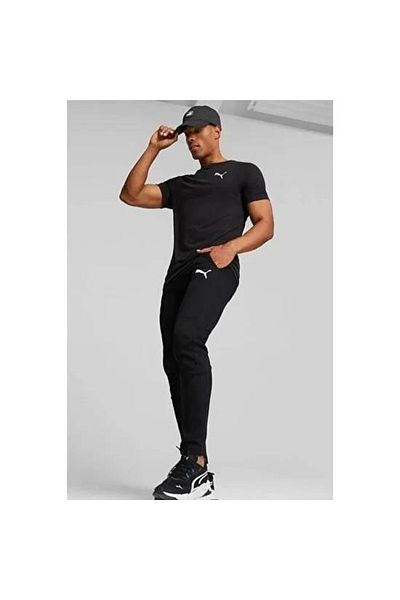 Puma Ανδρικό μαύρο αθλητικό παντελόνι Evostripe Core