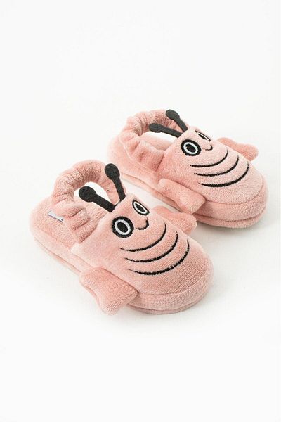 Efolle Children's House Slippers, Plush Slippers, Children's Sandals with Mink Bee Figure