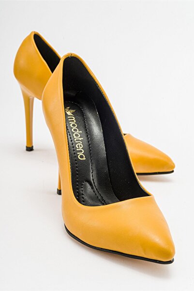 Ccway جلد خردل ستيليتو نسائي