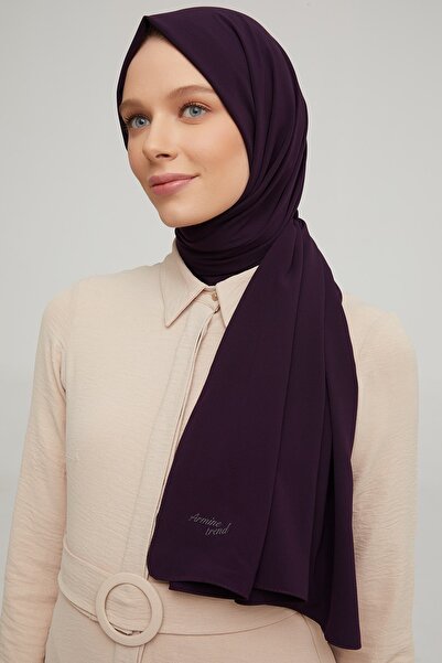 Armine شال حرير المدينة - أرجواني باذنجاني 1012