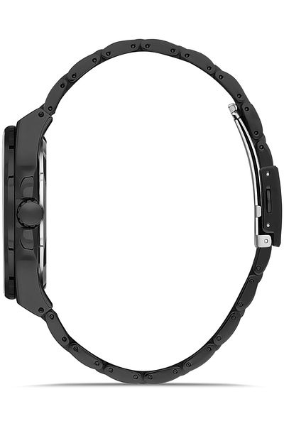 DAVID GUNER Men's Wristwatch Dg-8342Ga-G2 with Black Dial in Black Coated