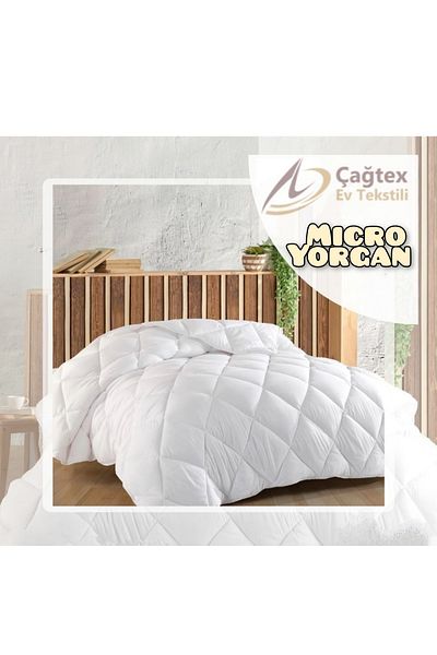 ÇAĞTEKS Double White Micro Silicone Quilt