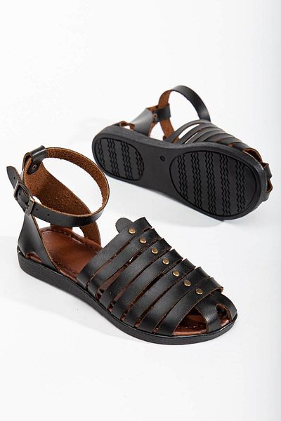 Ccway Women's Sandals Black Skin