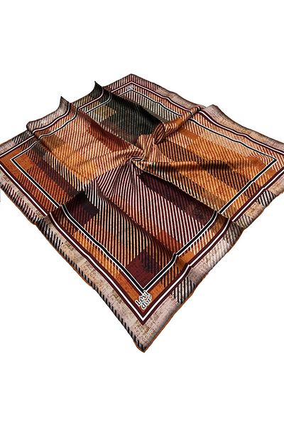 Levidor 4030-86 ModEl Twill Silk Scarf - CoppEr Color