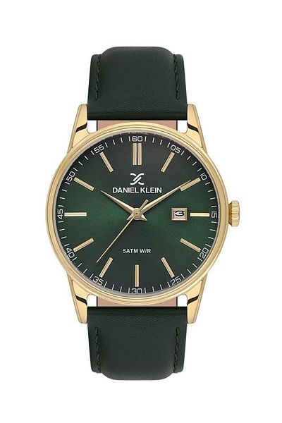 Daniel Klein 41 mm Green Leather Cord Men's Wristwatch - Dk.1.13845