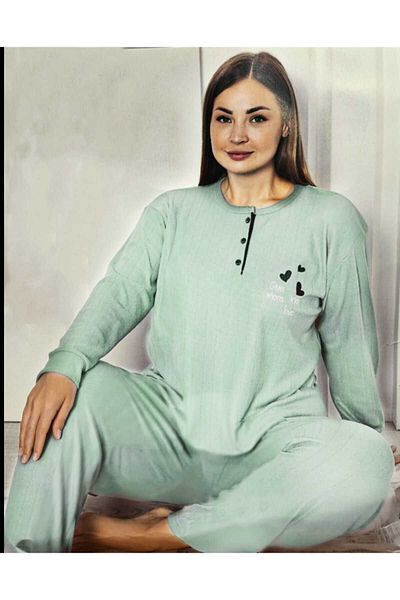 FAWN 3208 Model Large Size Interlock Mother Pajamas Set