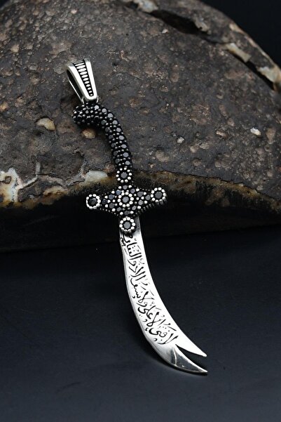 Prestige Kolye Ucu Gümüş ( Zülfikar Kılıcı ) Hz. Ali (La Feta İlla Ali La Sey...