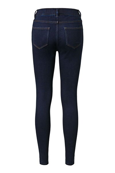 Tchibo Women Slim Fit Solid Stretchable Jeans, Dark Blue