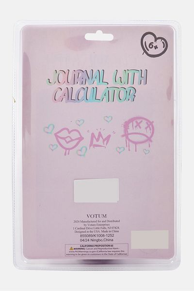 Votum Be Bright Journal With Calculator, Pink