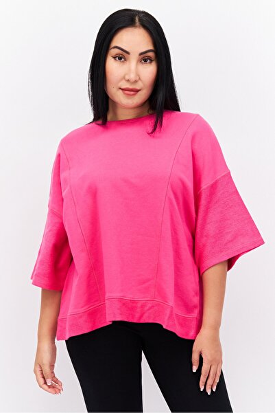 Tribe of 6 Kadın Spor Giyim Fit Uzun Kollu Antrenman Eşofman Üstü, Fuşya