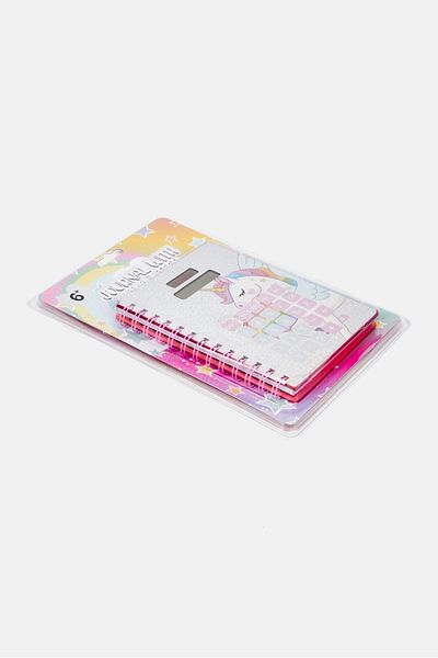 Votum Spiral Notebook With Calculator, Pink Combo