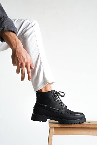 Knack Yüksek Taban Ayakkabı B 020 Siyah (SİYAH TABAN)