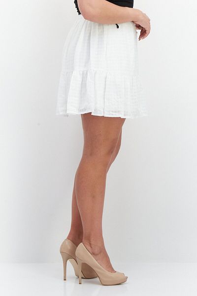 Forever New Women Ruffle Mini Skirt, White