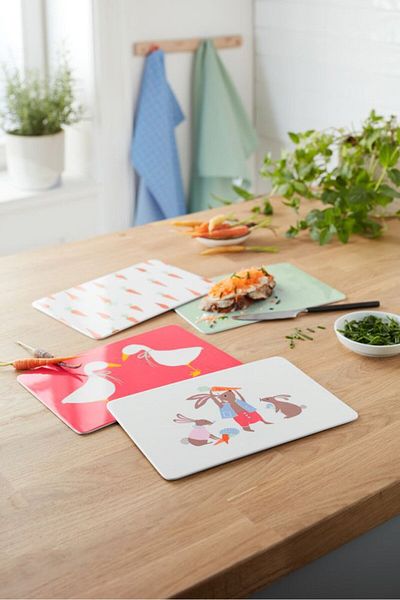 Tchibo 4 Pieces Cutting Boards, White