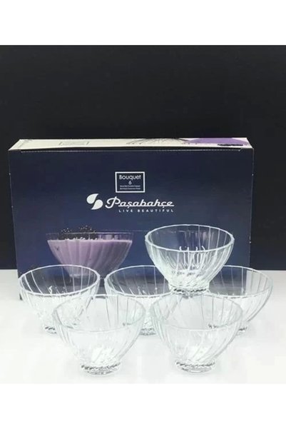 Paşabahçe 530216 بوكيه وعاء زجاجي مكون من 6 قطع