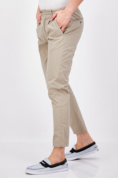 Sorbino Men Regular Fit Plain Chino Pants, Beige