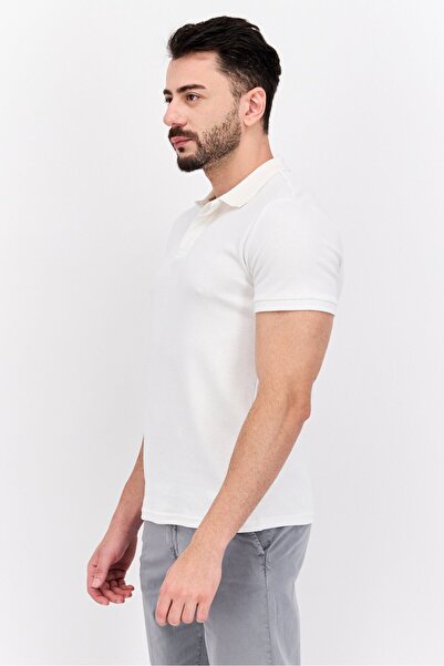 Threadbare Men Regular Fit Plain Short Sleeves Polo Shirt, White