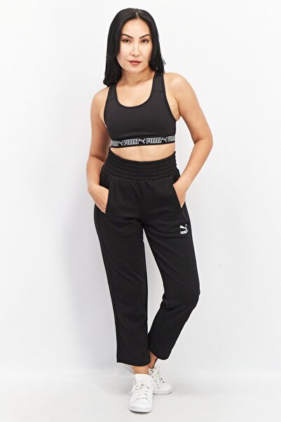 Puma Women Sportwear Fit Embroidered Logo Sweatpants, Black