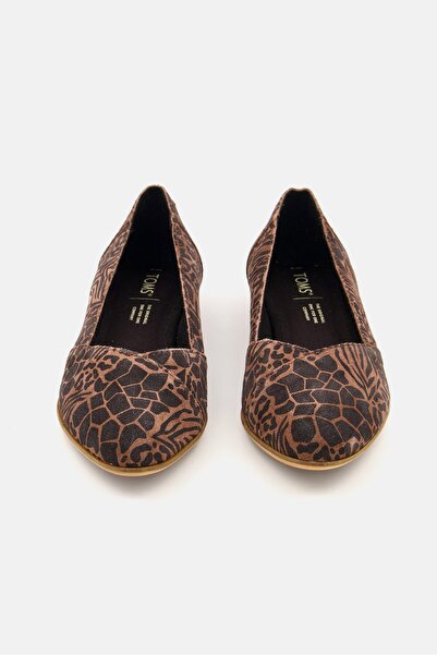 Toms Women All Over Print Slip On Flat Shoes, Brown