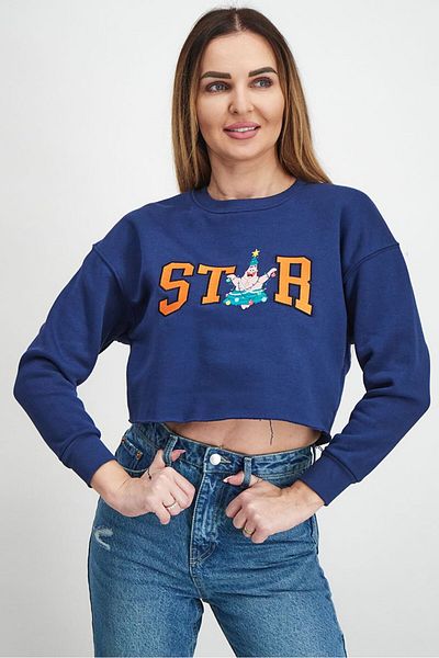 Don't Call Me Jennyfer Women Crew Neck Long Sleeve Graphic Sweatshirts, Navy
