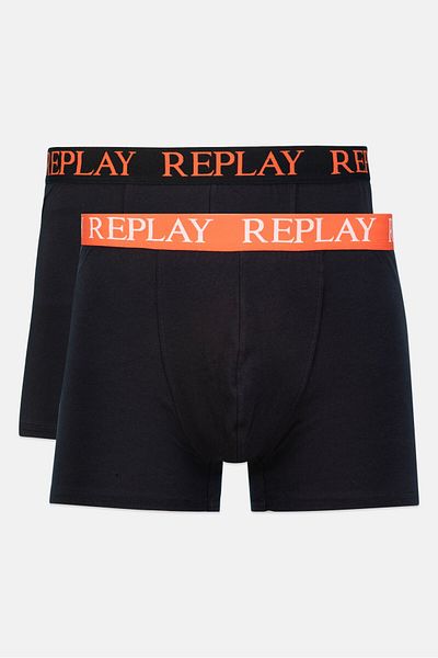 Replay Men 2 Pc Cotton Stretch Trunks, Red