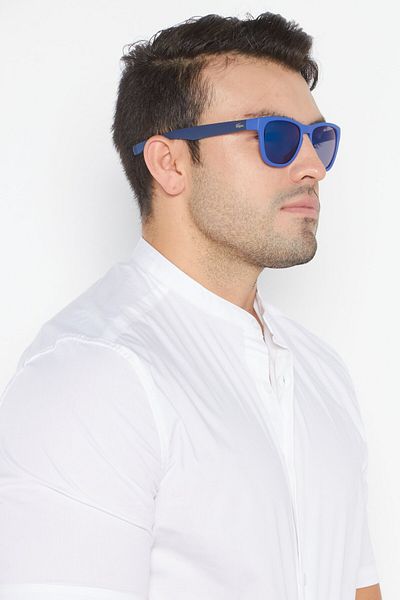 Lacoste Men L776s Square Sunglasses, Matte Blue