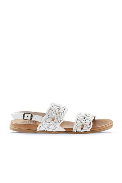 Bueno Shoes Beyaz Deri Kadın Sandalet 01wu4252