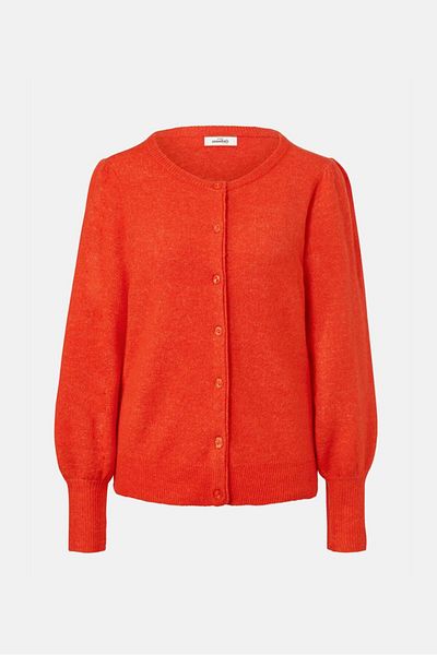 Tchibo Women Crew Neck Plain Sweater, Red