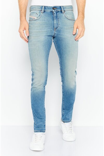 Diesel Men 2019 D Strukt Slim Fit Washed Stretchable Jeans, Blue