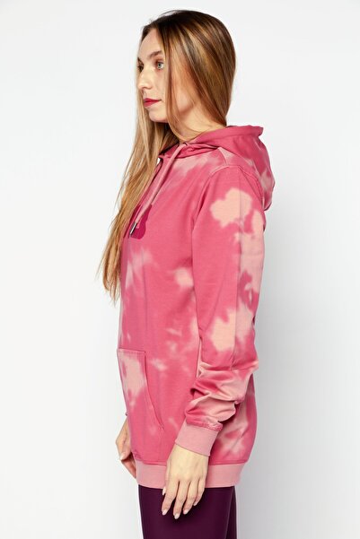 Fila هودي رياضي نسائي بشعار العلامة التجارية، مجموعة وردية