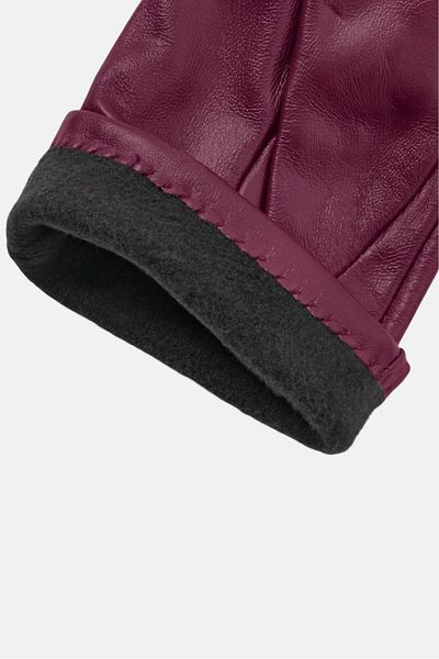 Tchibo Women Leather Gloves, Maroon