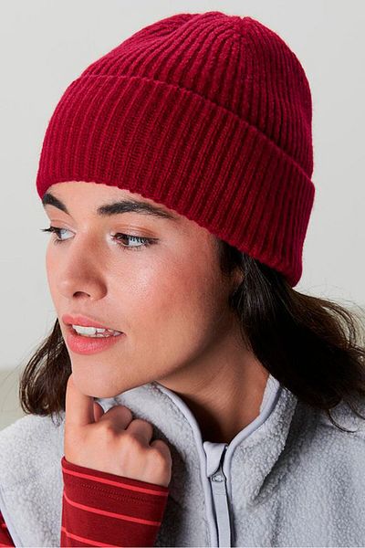 Tchibo Women Knitted Bennie, Maroon