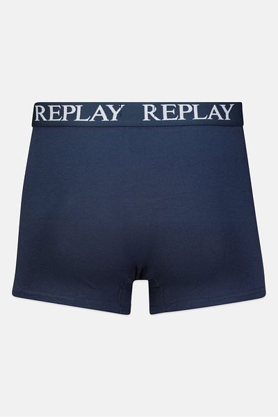 Replay Men 2 Pc Cotton Stretch Trunks, Navy