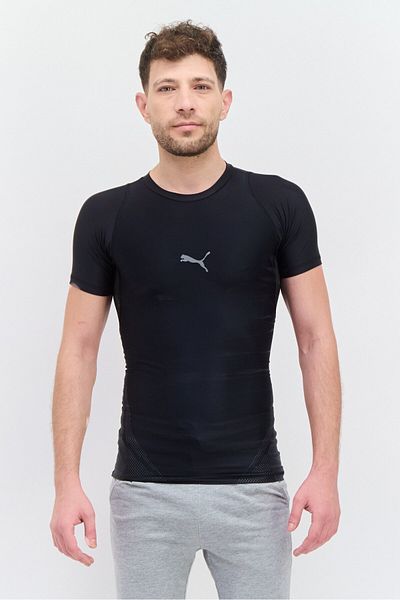 Puma Men Sportswear Fit Brand Logo Training T-Shirts, Black