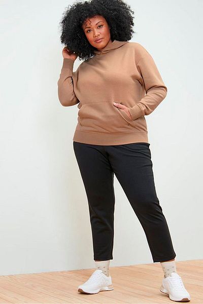 Tchibo Women Regular Fit Solid Jogger Pants, Black