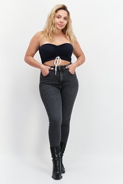 Tommy Hilfiger Women Straight Across Strapless Tube, Navy Blue