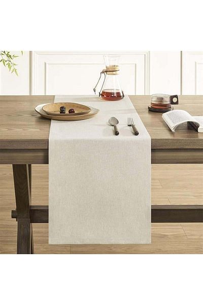Markaev Λευκό λινό Runner 45 x 150