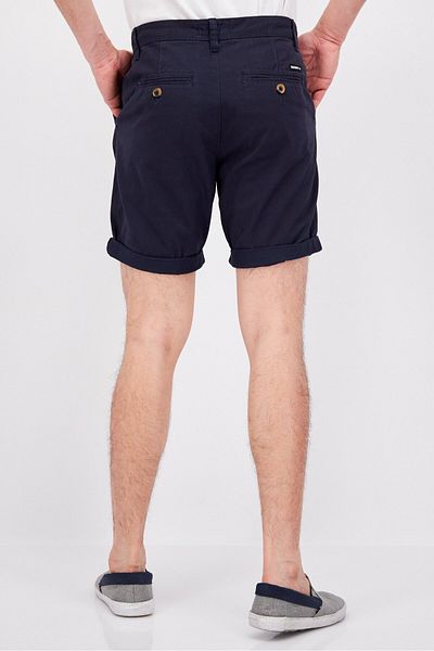 Threadbare Men Solid Chino Short, Navy