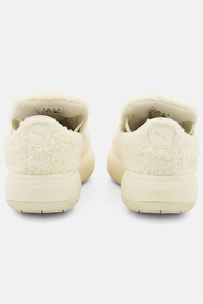 Puma Women Suede Mayu Slip On Teddy Outdoor Shoes, Off White