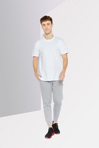 DKNY Sport Men Sportswear Fit Brand Logo Walking Jogger Pants, Light Grey