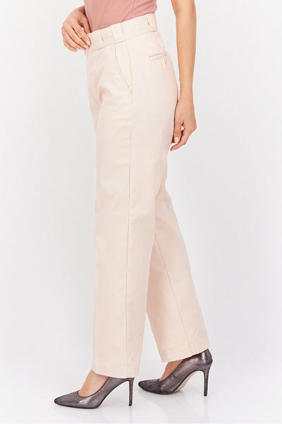 Dickies Women Regular Fit Solid Chino Pants, Light Pink