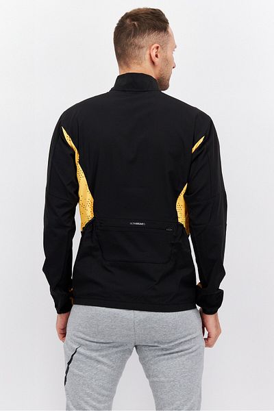 Puma Men Half Zipper Long Sleeve Running Sweatshirt, Black Combo