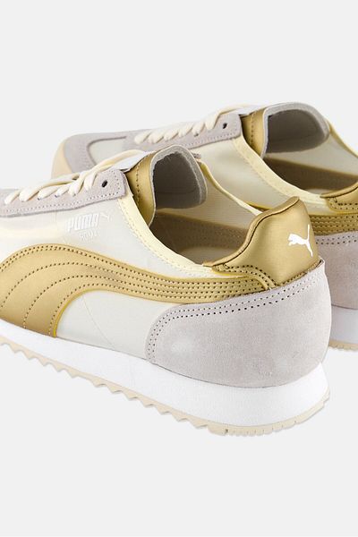 Puma حذاء روما أوج نايلون معدني برباط للخارج للأولاد من كيدز بوي، أبيض