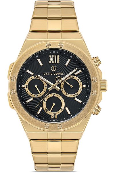 DAVID GUNER Sari Coated Black Dial Men's Watch Dg-8607Ga-B2