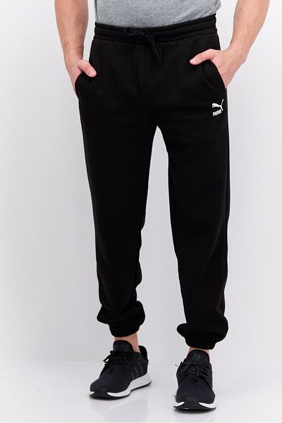 Puma Men Relaxed Fit Embroidered Logo Training Sweatpants, Black