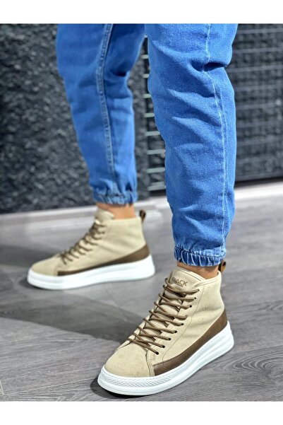 knaks Yüksek Taban Ayakkabı C-030 Vizon Süet